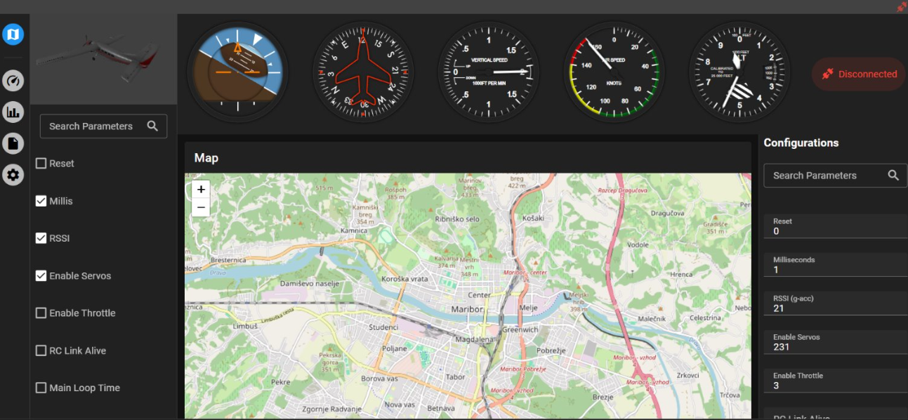 ADUM Ground Station dashboard